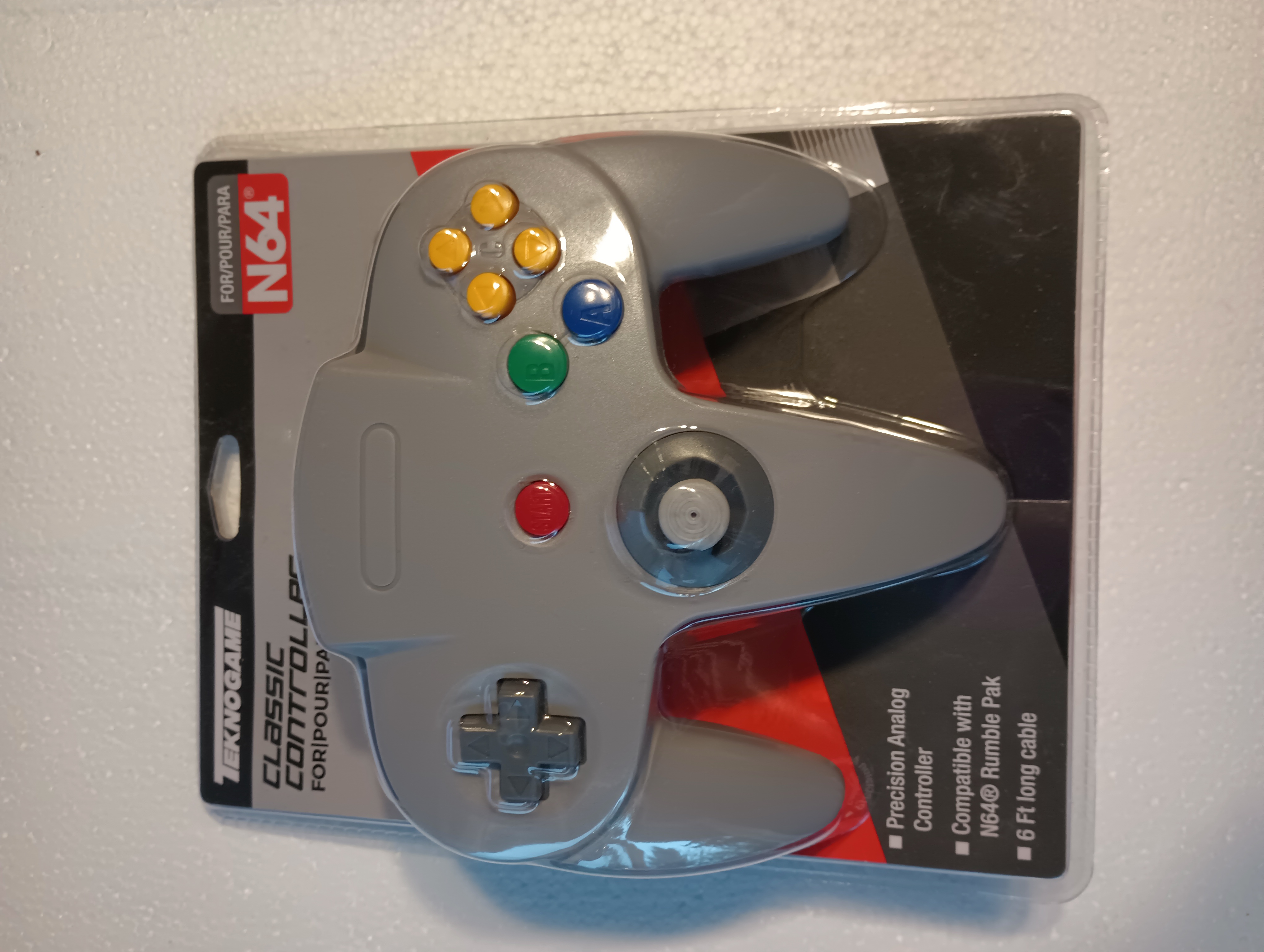 Grey Teknogame N64 Controller (New)